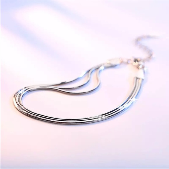 Jewelry - Sterling Silver 925 Three Chain Bracelet